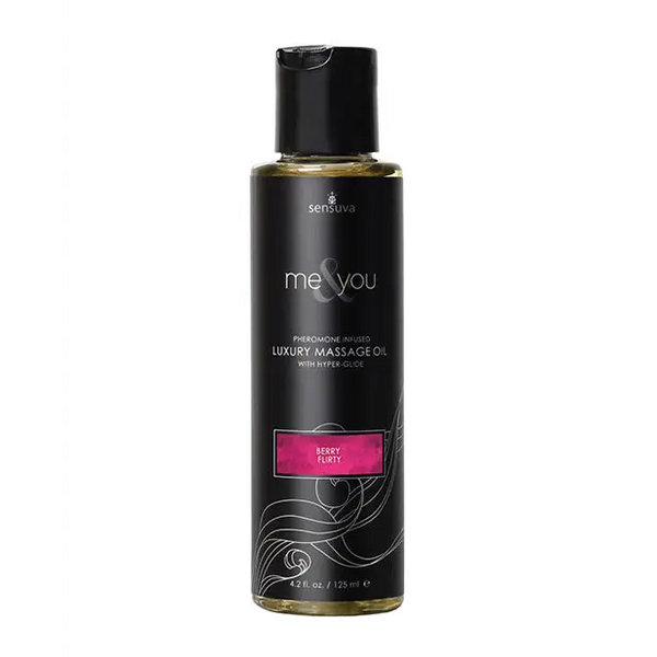 Sensuva Me & You Massage Oil, 4.2 oz Berry Flirty