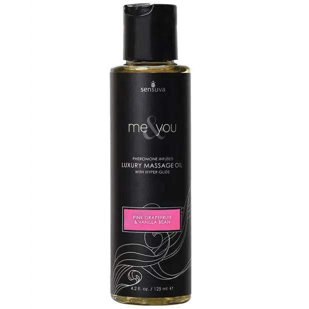 Sensuva Me & You Massage Oil, 4.2 oz Grapefruit Vanilla