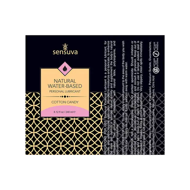 Sensuva Natural Water Based Personal Moisturizer Single Use Packet, 6 ml Cotton Candy