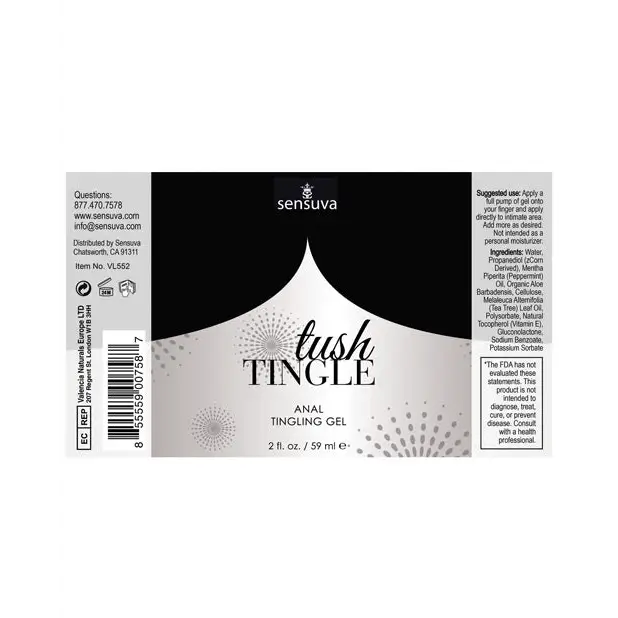 Sensuva Tushy Tingle Erotic Anal Stimulation Gel