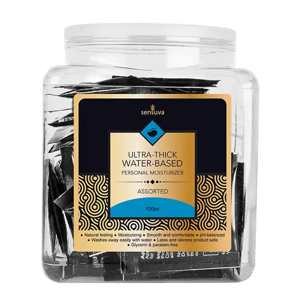 Sensuva Ultra Thick Water Based Tub - Asst. Tub of 100 - Lubricants