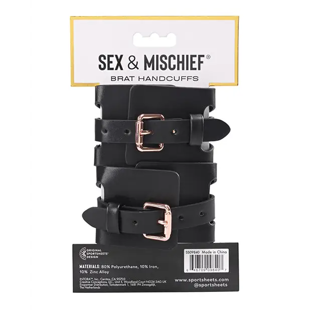 Sex & Mischief Brat Handcuffs - Bondage Blindfolds & Restraints