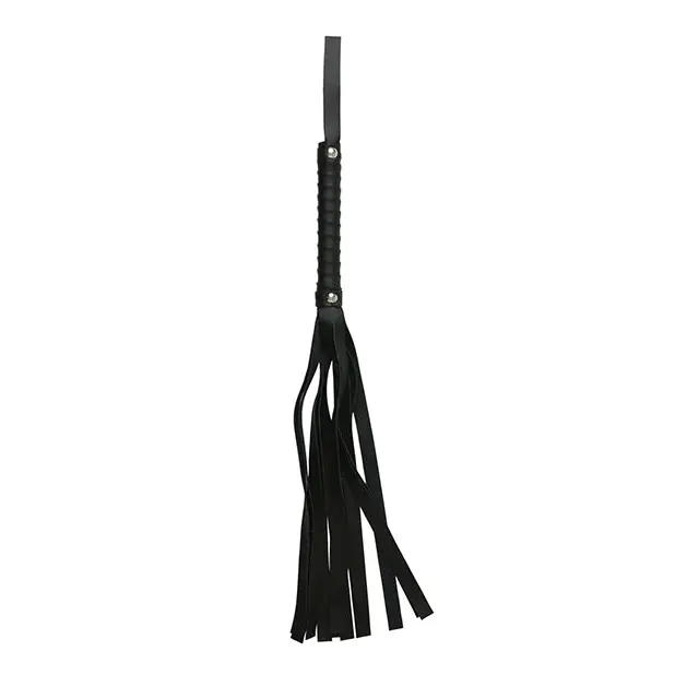Sex & Mischief Faux Leather Flogger - Black - Bondage Blindfolds & Restraints