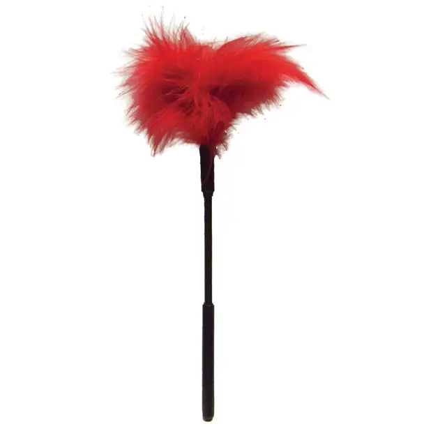 Sex & Mischief Feather Tickler - Red - Bondage Blindfolds & Restraints