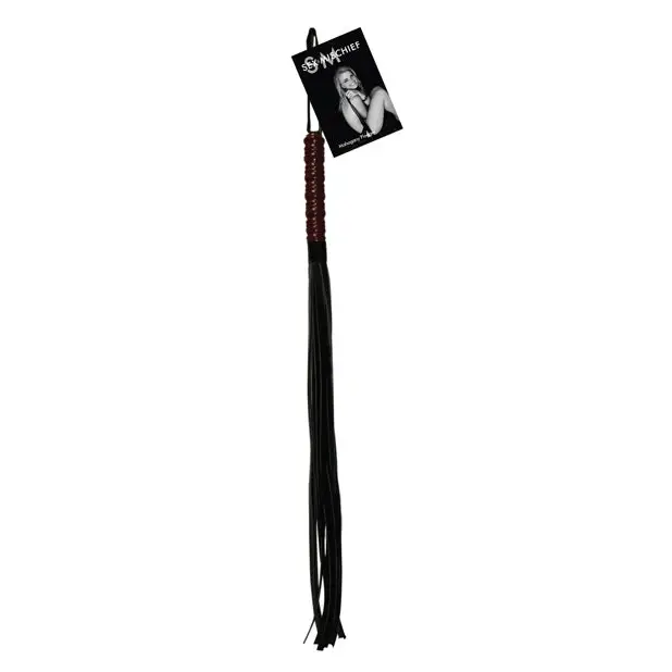 Sex & Mischief Mahogany Flogger - Bondage Blindfolds & Restraints