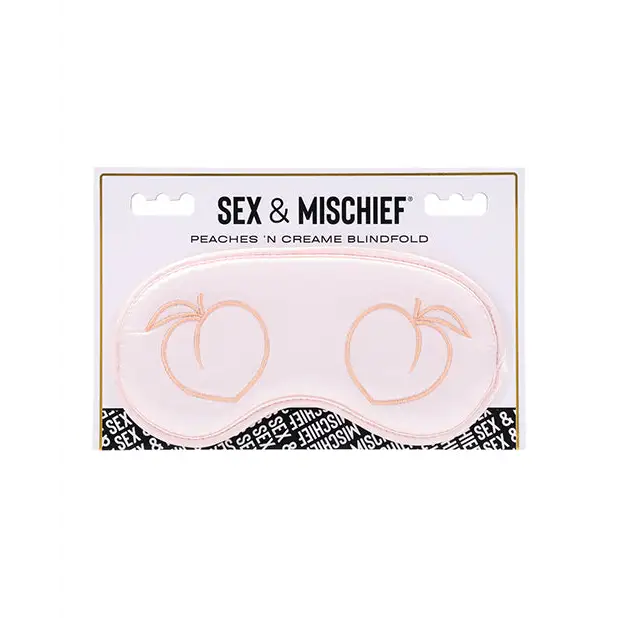 Sex & Mischief Peaches ’n CreaMe Blindfold - Bondage Blindfolds & Restraints
