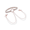 Sex & Mischief Peaches ’n CreaMe Collar w/Nipple Clamps - Bondage Blindfolds & Restraints