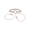 Sex & Mischief Peaches ’n CreaMe Collar w/Nipple Clamps - Bondage Blindfolds & Restraints