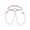 Sex & Mischief Peaches ’n CreaMe Collar w/Nipple Clamps - Bondage Blindfolds & Restraints