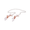 Sex & Mischief Peaches ’n CreaMe Pearl Nipple Clamps - Bondage Blindfolds & Restraints
