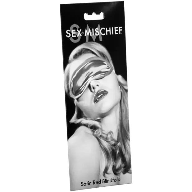 Sex & Mischief Satin Blindfold - Red - Bondage Blindfolds & Restraints