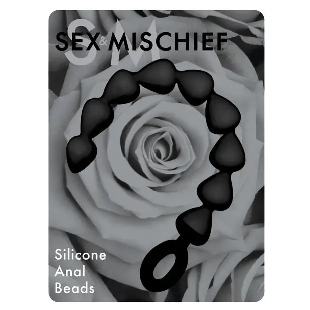 Sex & Mischief Silicone Anal Beads - Black - Anal Products