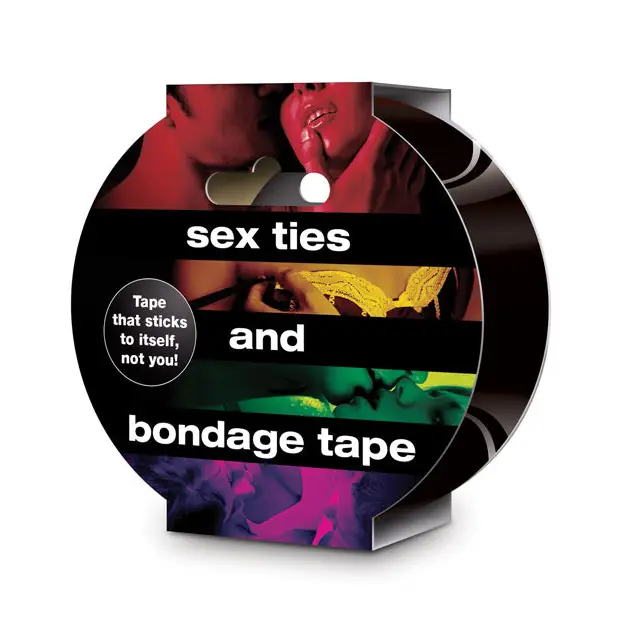 Sex Ties & Bondage Tape - Black - Bondage Blindfolds & Restraints