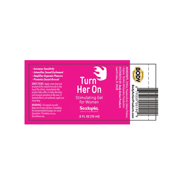 Sextopia Turn Her On Women Stimulating Gel - 1/2 oz Bottle