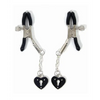 Sexy AF Nipple Clamps, Black Heart Charms