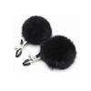 Sexy AF Nipple Clamps, Black Puff Ball