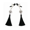 Sexy AF Nipple Clamps, Black Tassel