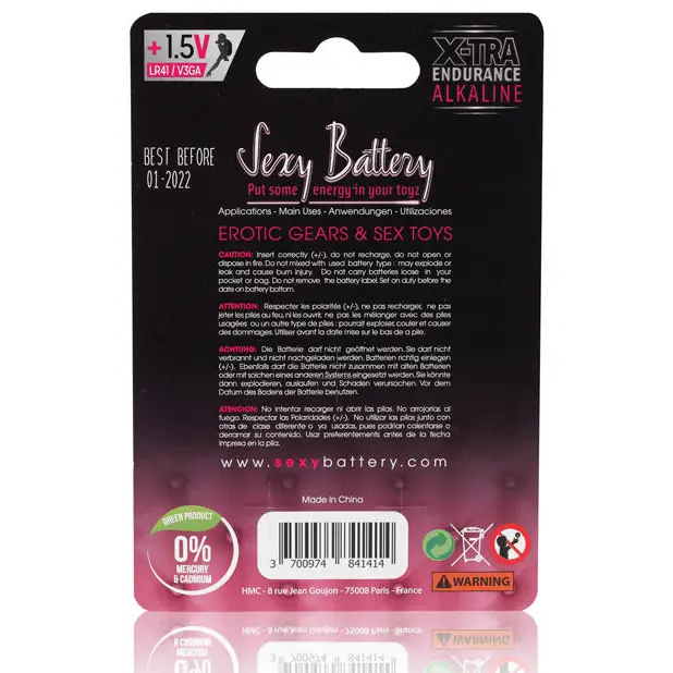Sexy Battery LR41 / 3G-A - Box of 10 Three Packs - Batteries