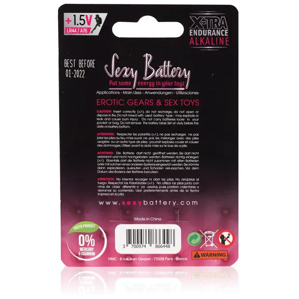 Sexy Battery LR44 - Box of 10 Three Packs - Batteries