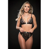 Sexy & Sultry High Waist Panty & Bra Black O/S