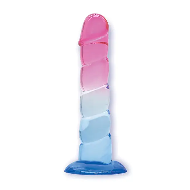Shades Jelly Swirl TPR Gradient Dong Small - Pink/Blue - Dongs & Dildos