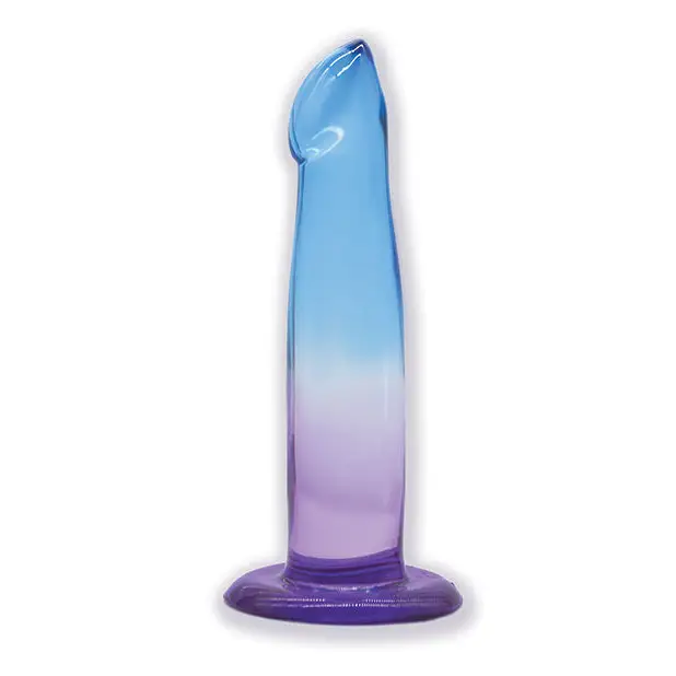 Shades Jelly TPR Gradient Dong Small - Blue/Purple - Dongs & Dildos