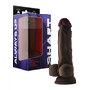 Shaft Model A Flexskin Liquid Silicone 7.5’’ Dong w/Balls - Mahogany - Dongs & Dildos
