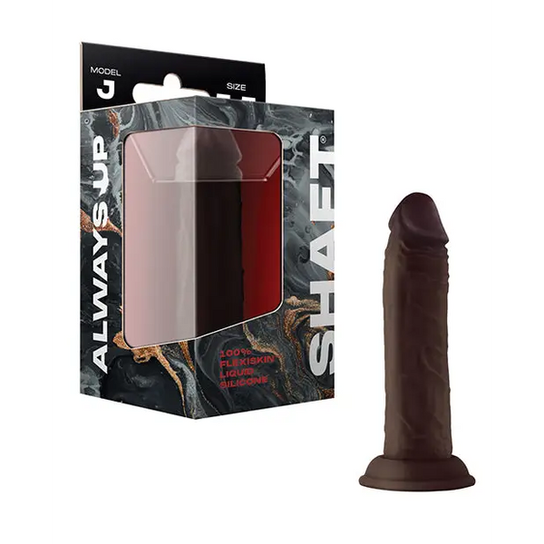 Shaft Model J Flexskin Liquid Silicone 5.5’’ Dong - Mahogany - Dongs & Dildos