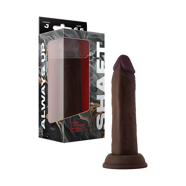 Shaft Model J Flexskin Liquid Silicone 6.5’’ Dong - Mahogany - Dongs & Dildos