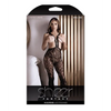 Sheer Fantasy Floral Lace Suspender Stockings w/Stud Detail Black O/S