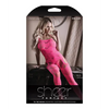 Sheer Fantasy To the Moon Multi Garter Bodystocking Neon Pink O/S
