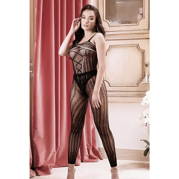 Sheer In Your Dreams Bodysuit & High Waist Legging Black O/S