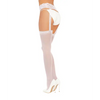 Sheer Suspender Pantyhose - White O/S - Lingerie - Packaged