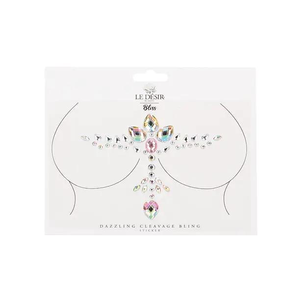 Shots Bliss Dazzling Cleavage Bling Sticker O/S - Body Wear