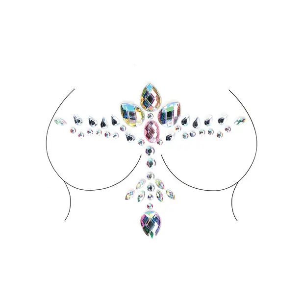 Shots Bliss Dazzling Cleavage Bling Sticker O/S - Body Wear