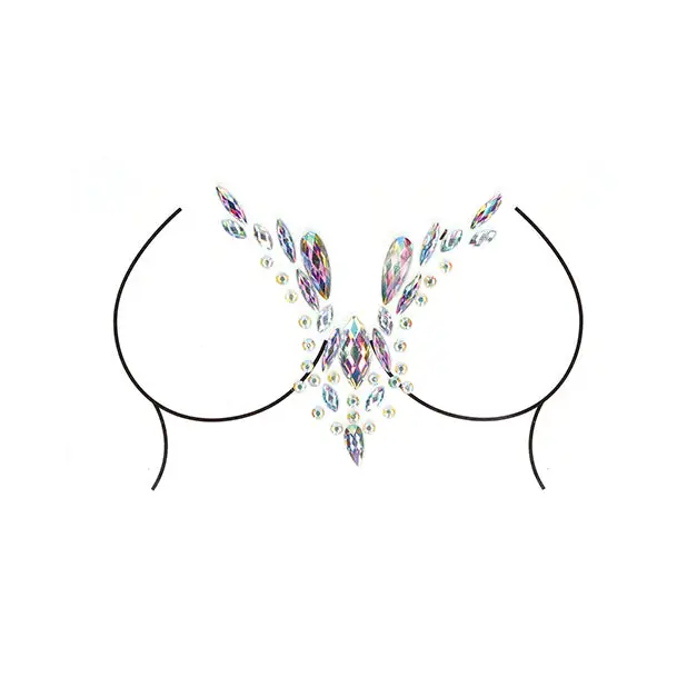 Shots Bliss Dazzling V Cleavage Bling Sticker O/S