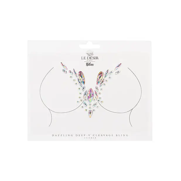 Shots Bliss Dazzling V Cleavage Bling Sticker O/S