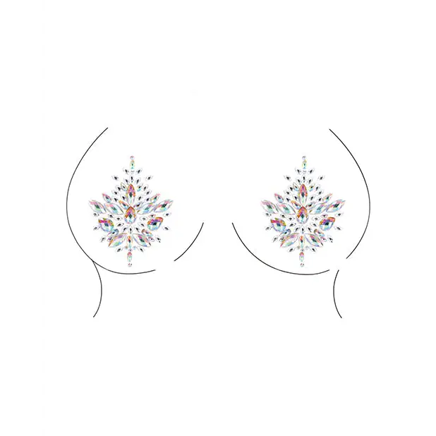 Shots Bliss Open Cup Strappy Teddy w/Jewelry Pasties Multi O/S