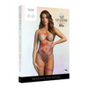 Shots Bliss Open Cup Strappy Teddy w/Jewelry Pasties Multi O/S