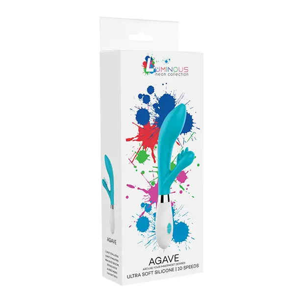 Shots Luminous Agave Silicone 10 Speed Rabbit, Turquoise