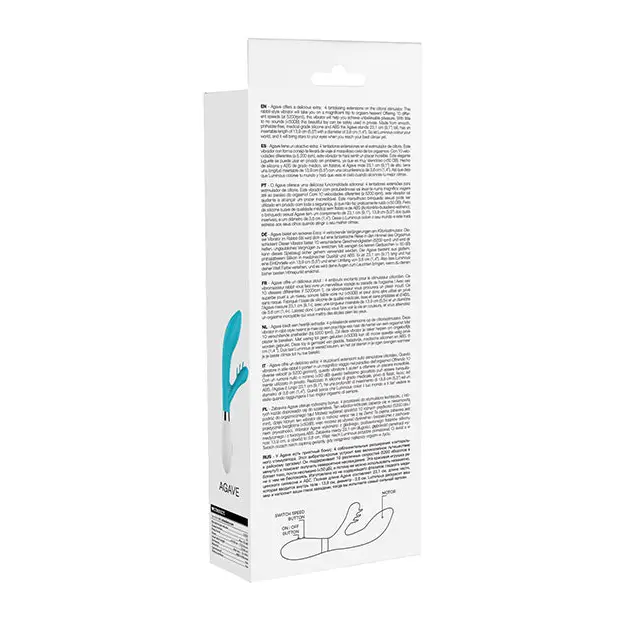 Shots Luminous Agave Silicone 10 Speed Rabbit, Turquoise