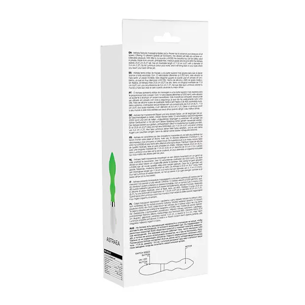 Shots Luminous Astraea Silicone 10 Speed Vibrator, Green