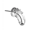 Shots Man Cage 3.5" w/Silicone Urethral Sounding, Clear