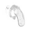 Shots Man Cage 4.5" Cock Cage w/Plug 11, Clear