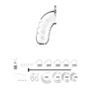 Shots Man Cage 4.5" w/Silicone Urethral Sounding, Clear