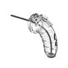 Shots Man Cage 4.5" w/Silicone Urethral Sounding, Clear