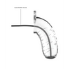 Shots Man Cage 4.5" w/Silicone Urethral Sounding, Clear