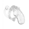 Shots Man Cage Chastity 3.5" Cock Cage w/Plug Model 10, Clear