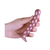 Shots Ouch 5’’ Beaded G-Spot Dildo - Rose Gold - Dongs & Dildos