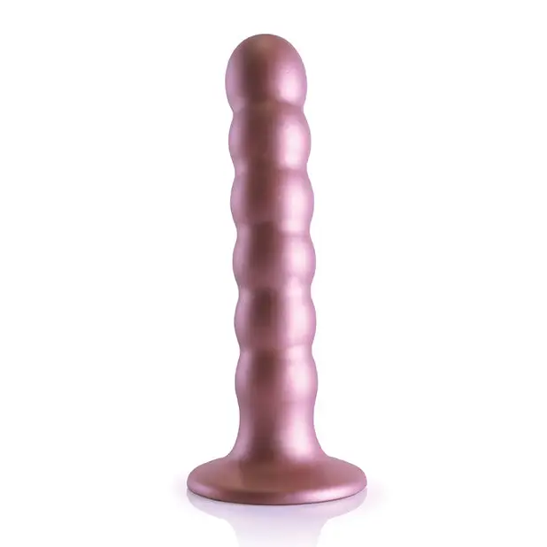 Shots Ouch 5’’ Beaded G-Spot Dildo - Rose Gold - Dongs & Dildos